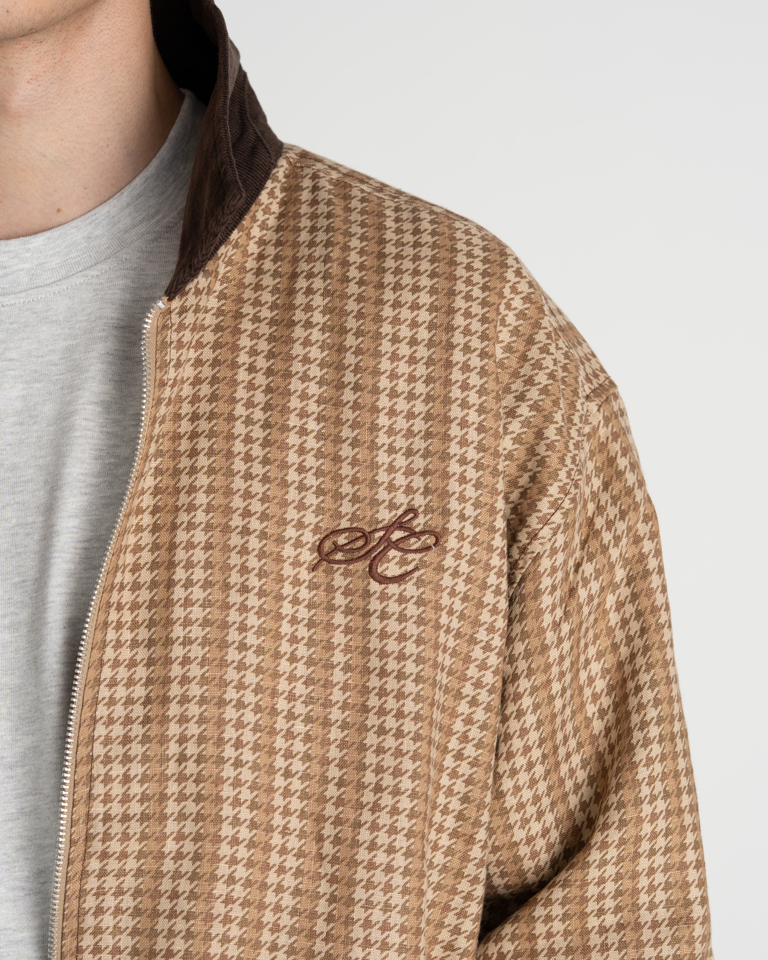 Houndstooth Jacket Beige